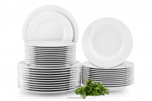 MUSCARI, https://konsimo.pl/kolekcja/muscari/ Serwis obiadowy porcelana dla 12 osób 36 biały biały - zdjęcie