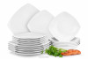 CARLINA Serwis obiadowy kwadratowy 6 os. 18 elementów biały biały - zdjęcie 1