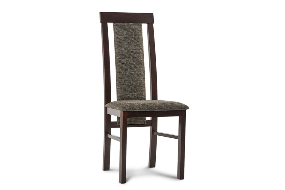 ECTIN Drewniane krzesło wenge tkanina pleciona szara wenge/brązowy - zdjęcie 0