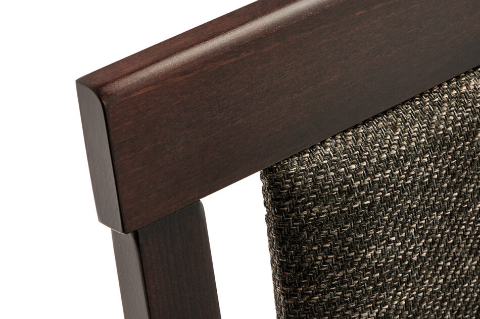 ECTIN Drewniane krzesło wenge tkanina pleciona szara wenge/brązowy - zdjęcie 3