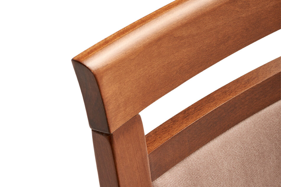 AMIRE Klasyczne krzesło drewniane tapicerowane orzech/ciemny beż orzech jasny/ciemny beż - zdjęcie 2
