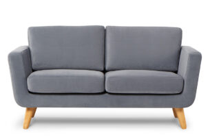 TAGIO, https://konsimo.pl/kolekcja/tagio/ Szara skandynawska sofa 2 osobowa szary - zdjęcie