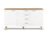 FRISK Biała komoda z szufladami skandynawska biały/dąb naturalny - zdjęcie 1