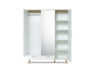 FRISK Biała szafa z lustrem w stylu skandynawskim biały/dąb naturalny - zdjęcie 5