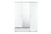 FRISK Biała szafa z lustrem w stylu skandynawskim biały/dąb naturalny - zdjęcie 9