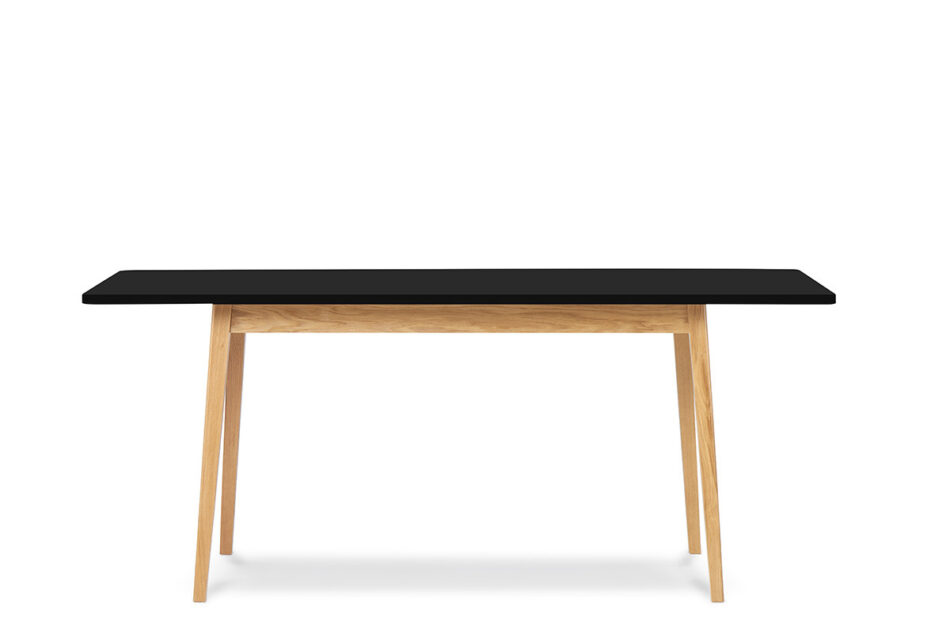FRISK Czarny rozkładany stół w stylu skandynawskim antracyt/dąb naturalny - zdjęcie 3