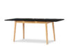 FRISK Czarny rozkładany stół w stylu skandynawskim antracyt/dąb naturalny - zdjęcie 5