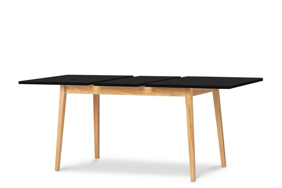 FRISK Czarny rozkładany stół w stylu skandynawskim antracyt/dąb naturalny - zdjęcie 4