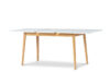 FRISK Biały stół rozkładany skandynawski z krzesłami czarny/biały/dąb naturalny - zdjęcie 5