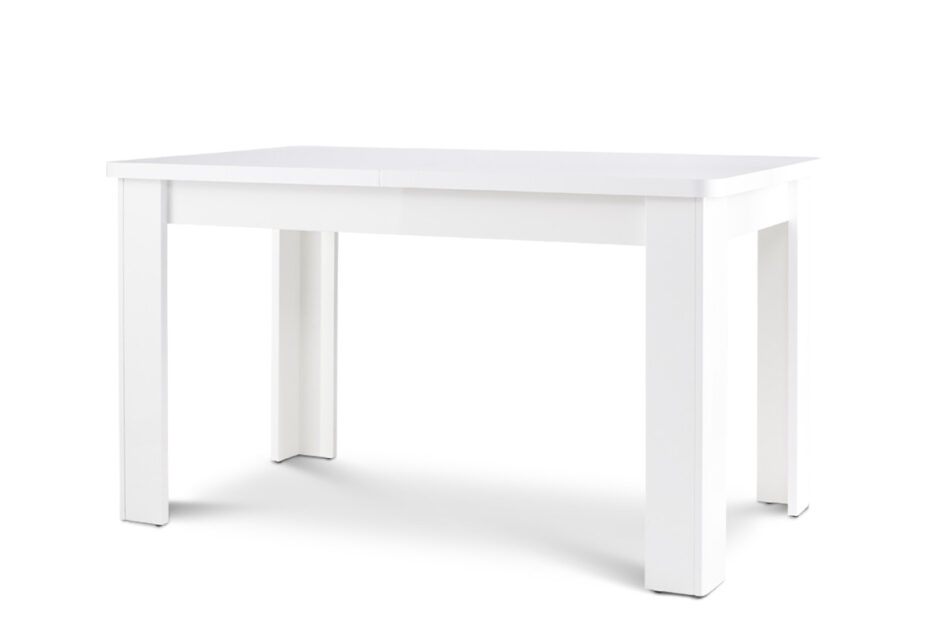 AVERO Rozkładany stół w stylu skandynawskim biały biały połysk - zdjęcie 2