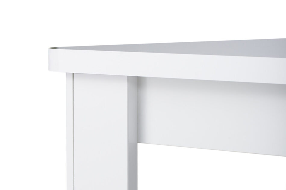 AVERO Rozkładany stół w stylu skandynawskim biały biały połysk - zdjęcie 3