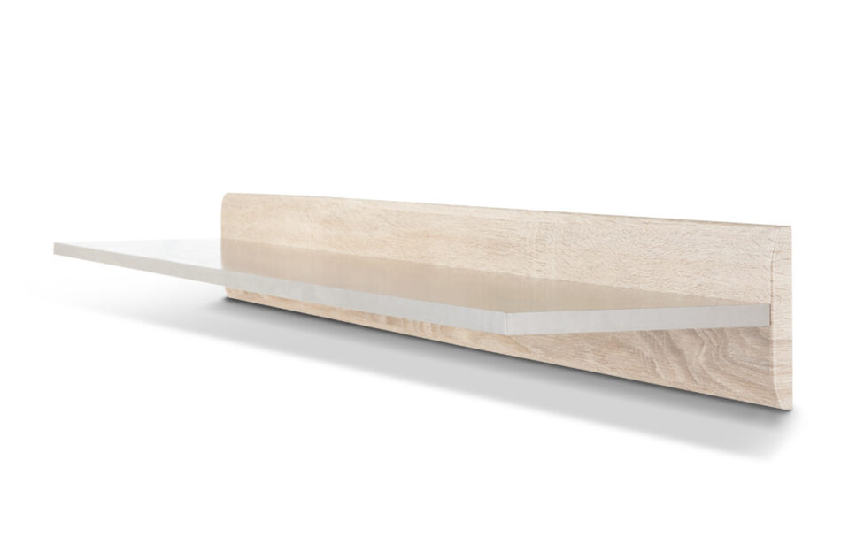 AVERO Półka wisząca 165 cm w stylu skandynawskim dąb szary dąb/szarobeżowy - zdjęcie 2