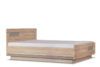 AVERO Podwójna rama łóżka 140 x 200 cm w stylu skandynawskim dąb szary dąb/szarobeżowy - zdjęcie 3