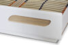 AVERO Podwójna rama łóżka 160 x 200 cm w stylu skandynawskim biała biały matowy/biały połysk/dąb - zdjęcie 6
