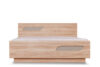 AVERO Podwójna rama łóżka 160 x 200 cm w stylu skandynawskim dąb szary dąb/szarobeżowy - zdjęcie 1