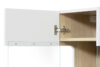 AVERO Witryna wisząca w stylu skandynawskim 40 cm biała biały matowy/biały połysk/dąb - zdjęcie 6