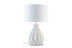 FABO, https://konsimo.pl/kolekcja/fabo/ Lampa stołowa biały - zdjęcie