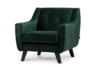 TERSO Skandynawski fotel welurowy butelkowa zieleń ciemny zielony - zdjęcie 3