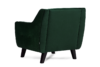 TERSO Skandynawski fotel welurowy butelkowa zieleń ciemny zielony - zdjęcie 4