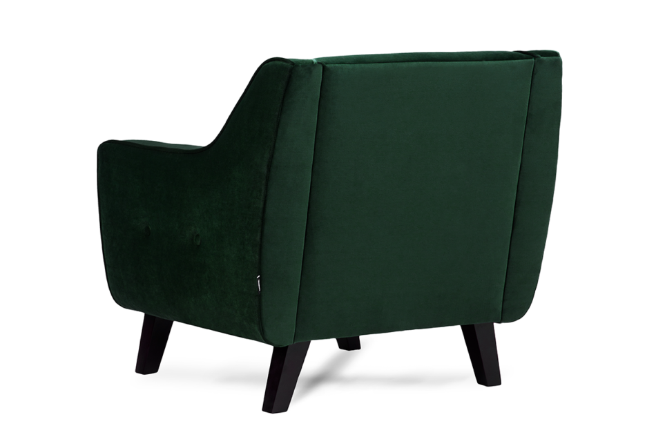 TERSO Skandynawski fotel welurowy butelkowa zieleń ciemny zielony - zdjęcie 3
