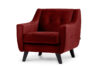 TERSO Skandynawski fotel welurowy czerwony bordowy - zdjęcie 2