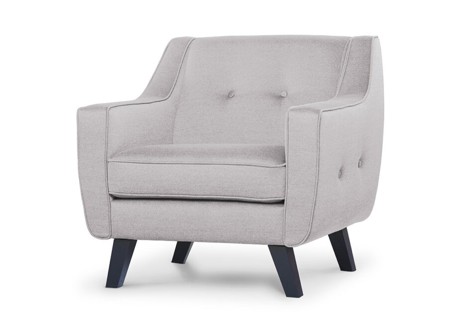 TERSO Skandynawski fotel tkanina plecionka platyna platynowy - zdjęcie 1