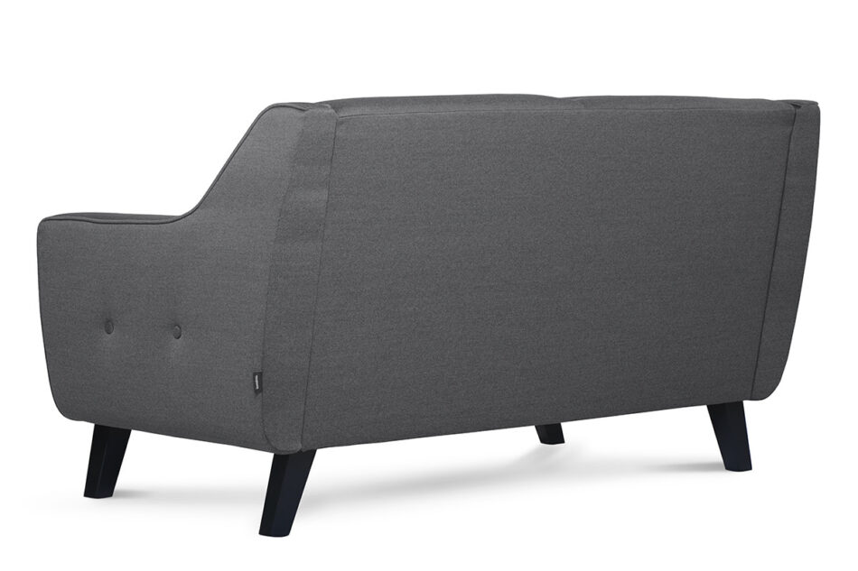 TERSO Skandynawska sofa 2 osobowa tkanina plecionka szara ciemny szary - zdjęcie 2