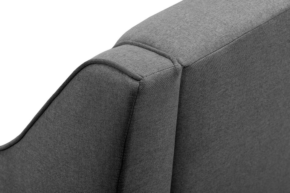 TERSO Skandynawska sofa 2 osobowa tkanina plecionka szara ciemny szary - zdjęcie 3