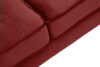 TERSO Skandynawska sofa 2 osobowa welur czerwona bordowy - zdjęcie 4