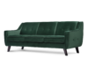 TERSO Skandynawska sofa 3 osobowa welur butelkowa zieleń ciemny zielony - zdjęcie 2