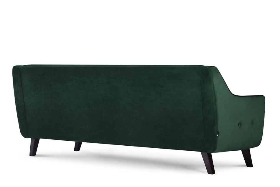 TERSO Skandynawska sofa 3 osobowa welur butelkowa zieleń ciemny zielony - zdjęcie 2