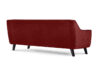 TERSO Skandynawska sofa 3 osobowa welur czerwona bordowy - zdjęcie 3