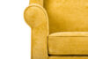 MILES Fotel uszak żółty drewniane nóżki żółty/buk - zdjęcie 8