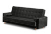 DOZER Czarna sofa 3 osobowa z funkcją spania czarny/szary - zdjęcie 2