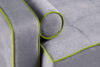 DOZER Kolorowa sofa 3 osobowa z funkcją spania szary/zielony - zdjęcie 5