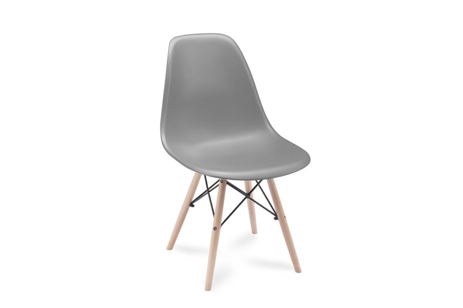 FRISK Biały stół skandynawski rozkładany z krzesłami ciemny szary/biały/dąb naturalny - zdjęcie 5