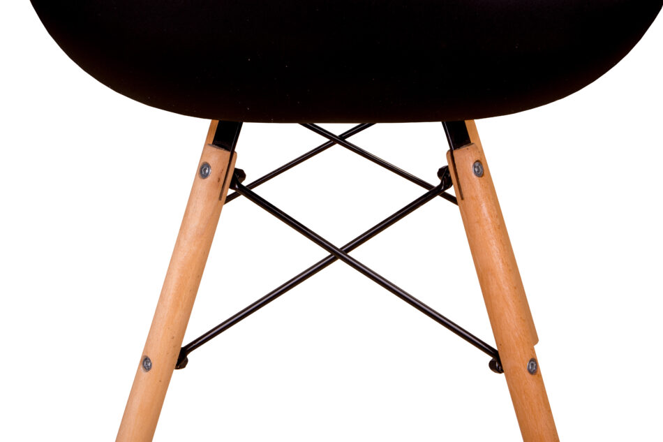 NEREA Czarne krzesło z podłokietnikami skandynawskie czarny - zdjęcie 6