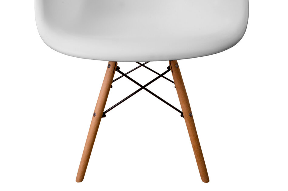 NEREA Białe krzesło z podłokietnikami skandynawskie biały - zdjęcie 2