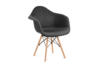 NEREA Welurowe krzesło z podłokietnikami skandynawskie ciemny szary ciemny szary - zdjęcie 1