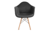 NEREA Welurowe krzesło z podłokietnikami skandynawskie ciemny szary ciemny szary - zdjęcie 6