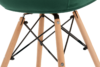 NEREA Zielone welurowe krzesło z podłokietnikami skandynawskie ciemny zielony - zdjęcie 6