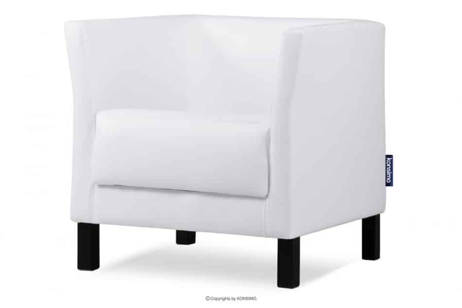 ESPECTO Fotel do poczekalni ekoskóra biały biały - zdjęcie 3