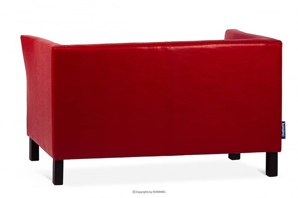 ESPECTO Sofa do poczekalni ekoskóra czerwona czerwony - zdjęcie 3