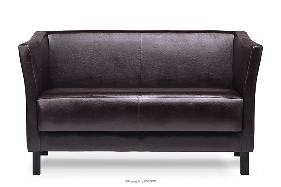 ESPECTO Sofa do poczekalni ekoskóra brązowa ciemny brąz - zdjęcie 0