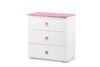 PABIS Komoda dla dziewczynki różowa biały/różowy - zdjęcie 3