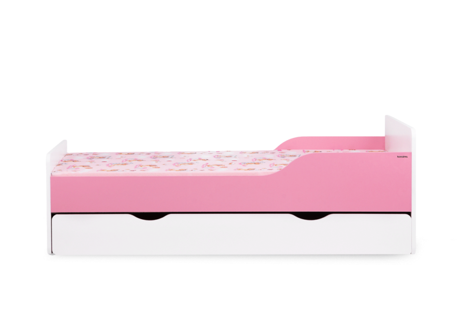 PABIS Łóżko rozkładane dla dziecka różowe biały/różowy - zdjęcie 0