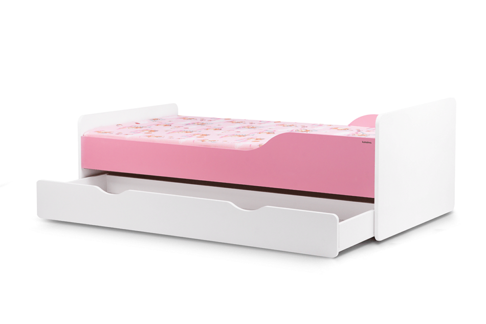 PABIS Łóżko rozkładane dla dziecka różowe biały/różowy - zdjęcie 2