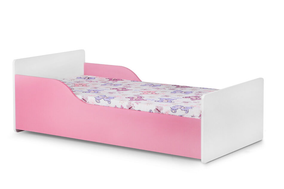 PABIS Łóżko dla dziewczynki różowe biały/różowy - zdjęcie 1