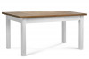 LEMAS Stół rozkładany styl prowansalski biały biały/ciemny dąb - zdjęcie 4