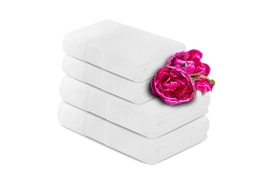 LENTE Komplet ręczników średnich 4 szt. biały - zdjęcie 0
